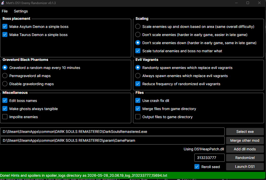 Enemy Randomizer Settings