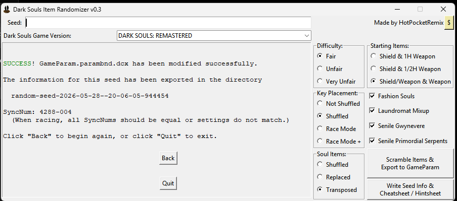 Item Randomizer Settings
